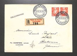 1937 UNIVERSITÉ DE LAUSANNE Palais de Rumine IVE CENTENAIRE