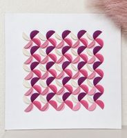 Wandbild 3D Papierkunst geometrisch rosa lila neu