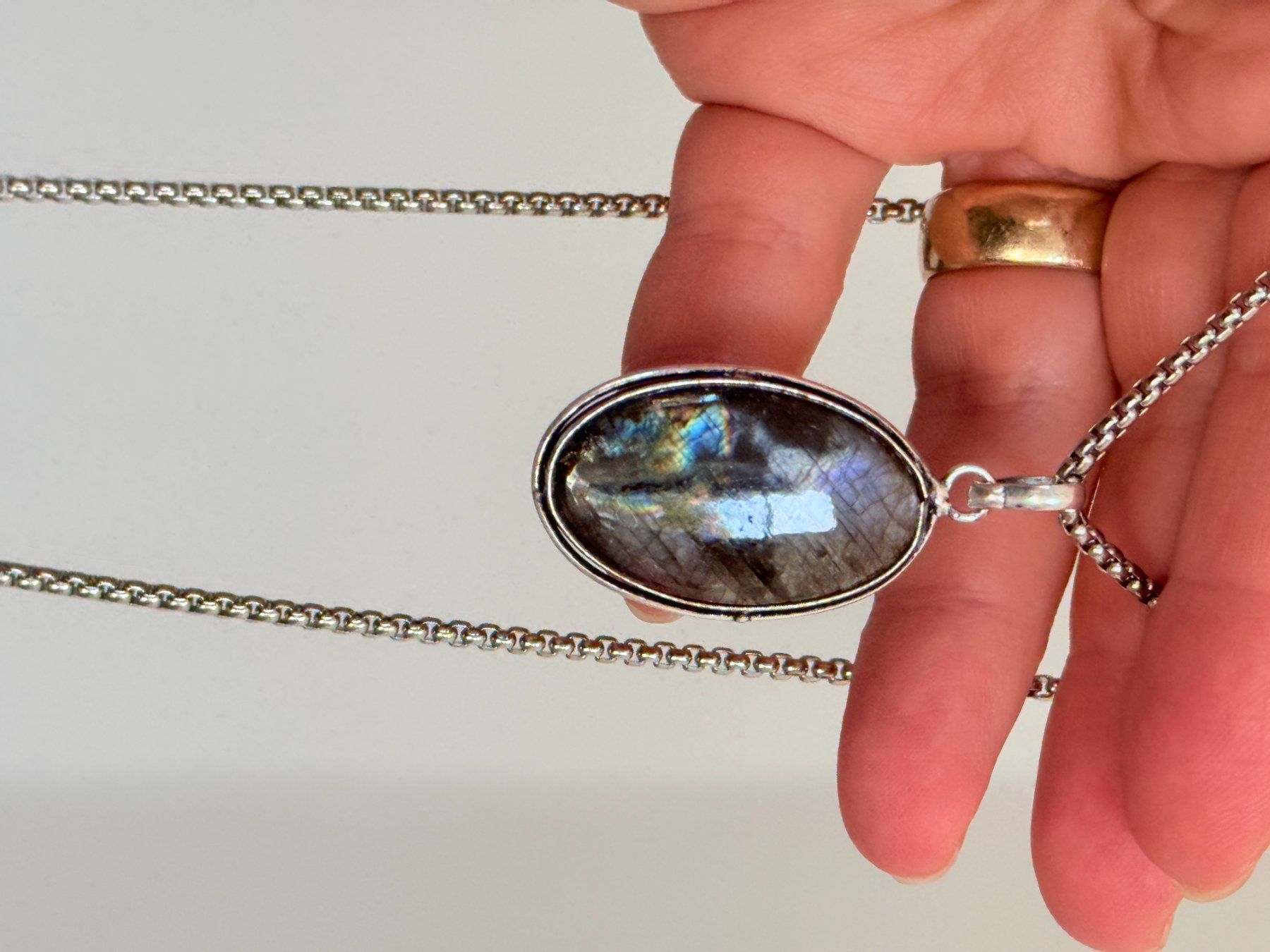 Catenine: Collier femme Labradorite – Nuovo e nell'imballaggio originale da Genève venduto da AGBERG 8