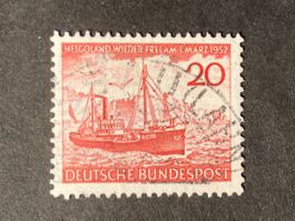 BRD 1952 Rückgabe der Insel Hegoland Fischdampfer gestempelt
