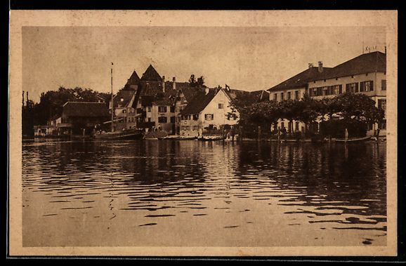 Cartoline postali: AK Gottlieben, Uferpartie mit Häusern – Usato da Berlin venduto da bartko-reher