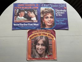 OLIVIA NEWTON JOHN GREASE tolle Singles Kult JOHN TRAVOLTA