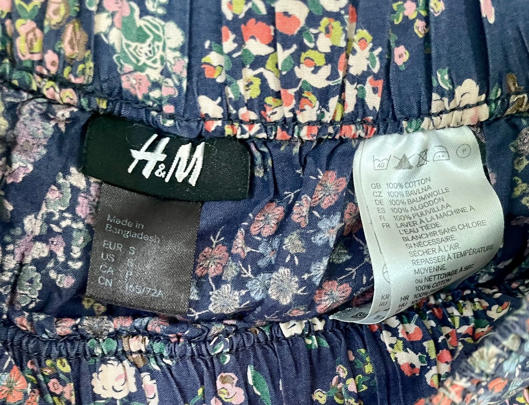 H&M Gonne: H&M Sommerrock, Gr. S, Blumenmuster – Usato da Biel/Bienne venduto da linette78 1