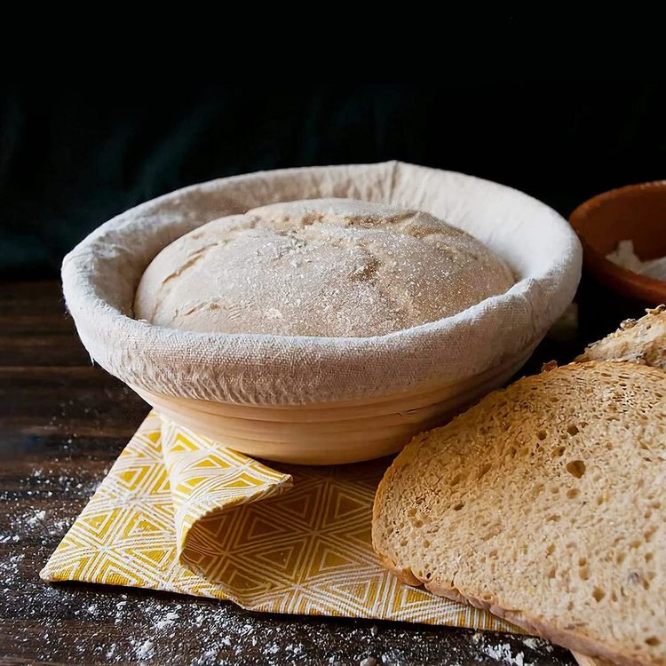 PRESTIGE DOUGH Brotgärkörbchen-Set – Komplettes Sauerteig-Starter-Set Inkl. Rattankorb