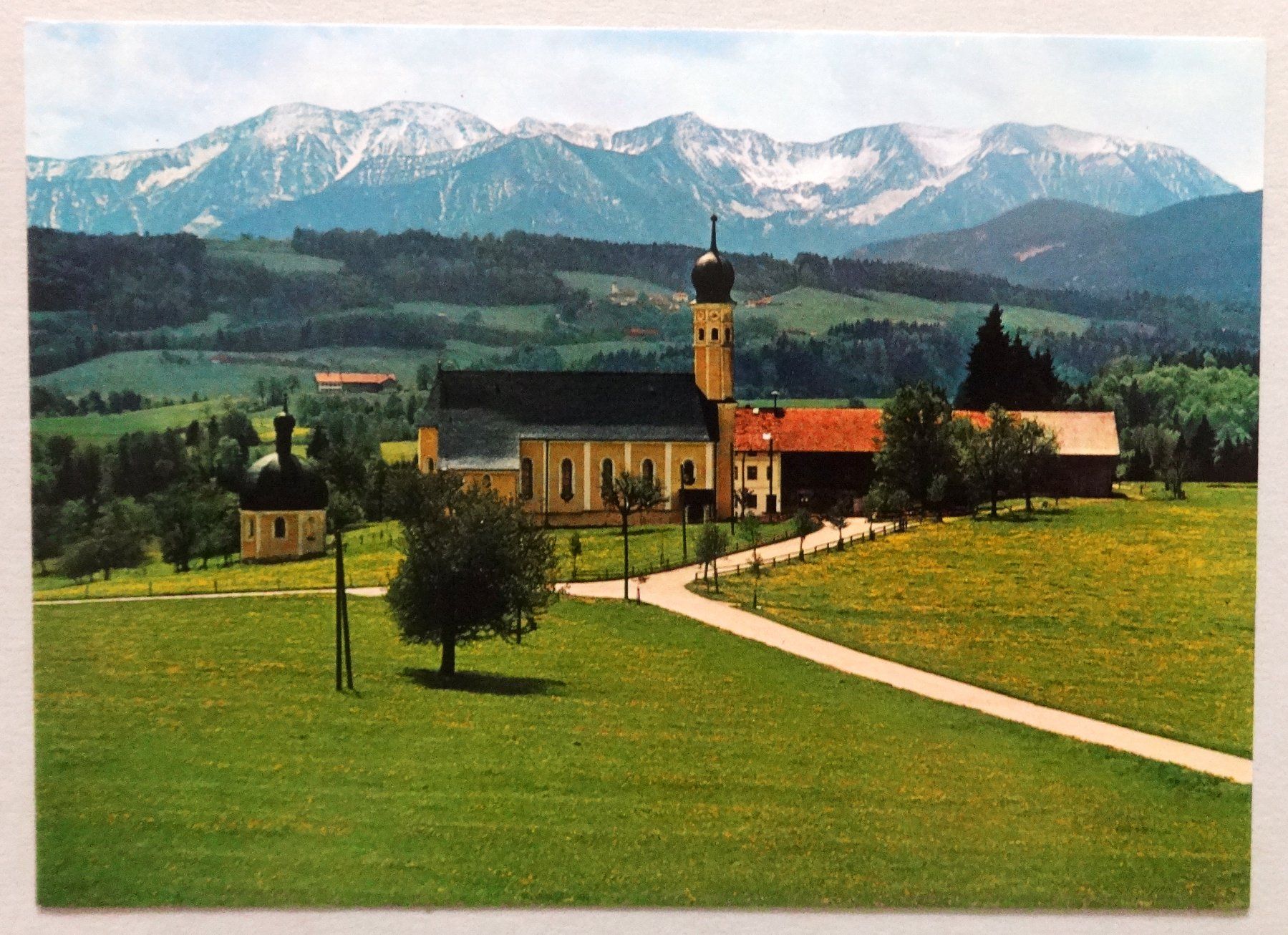 Ansichtskarten: Irschenberg, Wallfahrtskirche Wilparding – Gebraucht aus Fétigny von Billy2miny