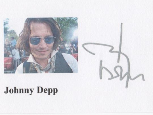 Autografi: Autogrammfoto von Schauspieler Johnny Depp USA – Usato da Muri AG venduto da rogana