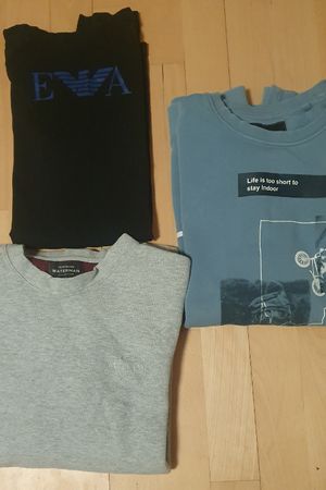 3 Pullover Set Jungs Gr.170 Emporio Armani, Quiksilver & C&A