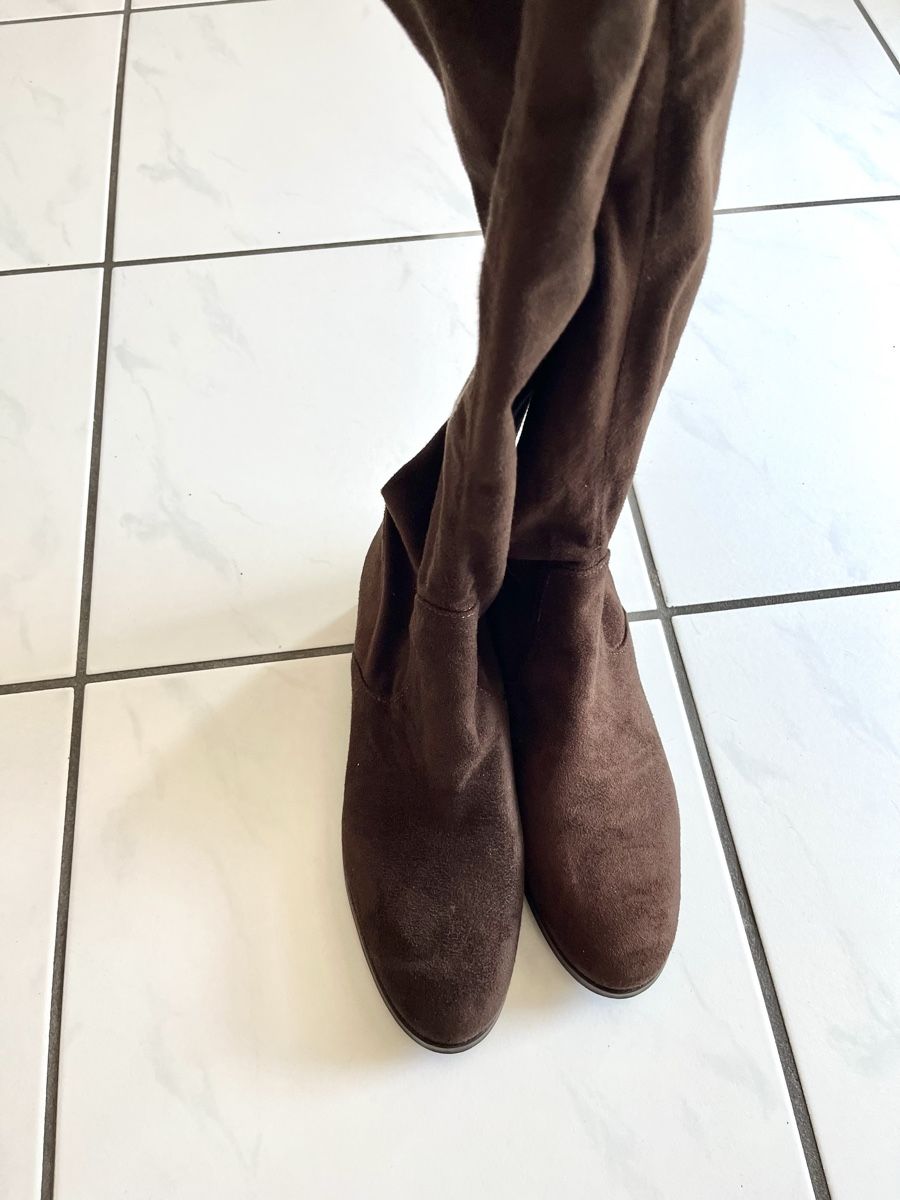 Scarpe da donna: BRAUNE OVERKNEE-STIEFEL GR. 39 – Nuovo (secondo la descrizione) da Basel venduto da JJ.Elena 1