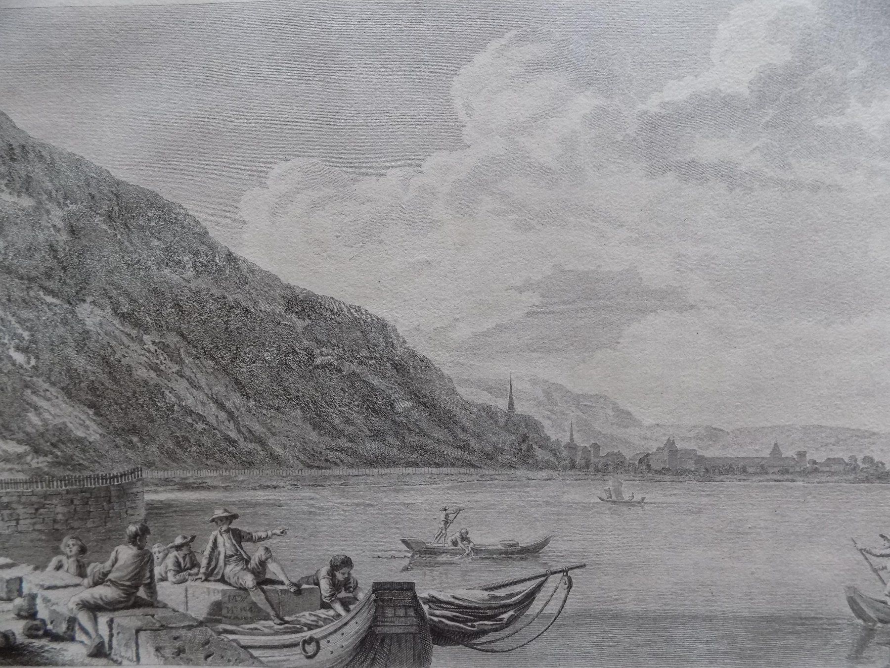 Gravures: Vue du Lac de Bienne Bielersee – D'occasion à Risch par Antikfee 1