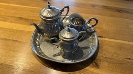 Antikes Zinn-Kaffeeservice, 4-teilig