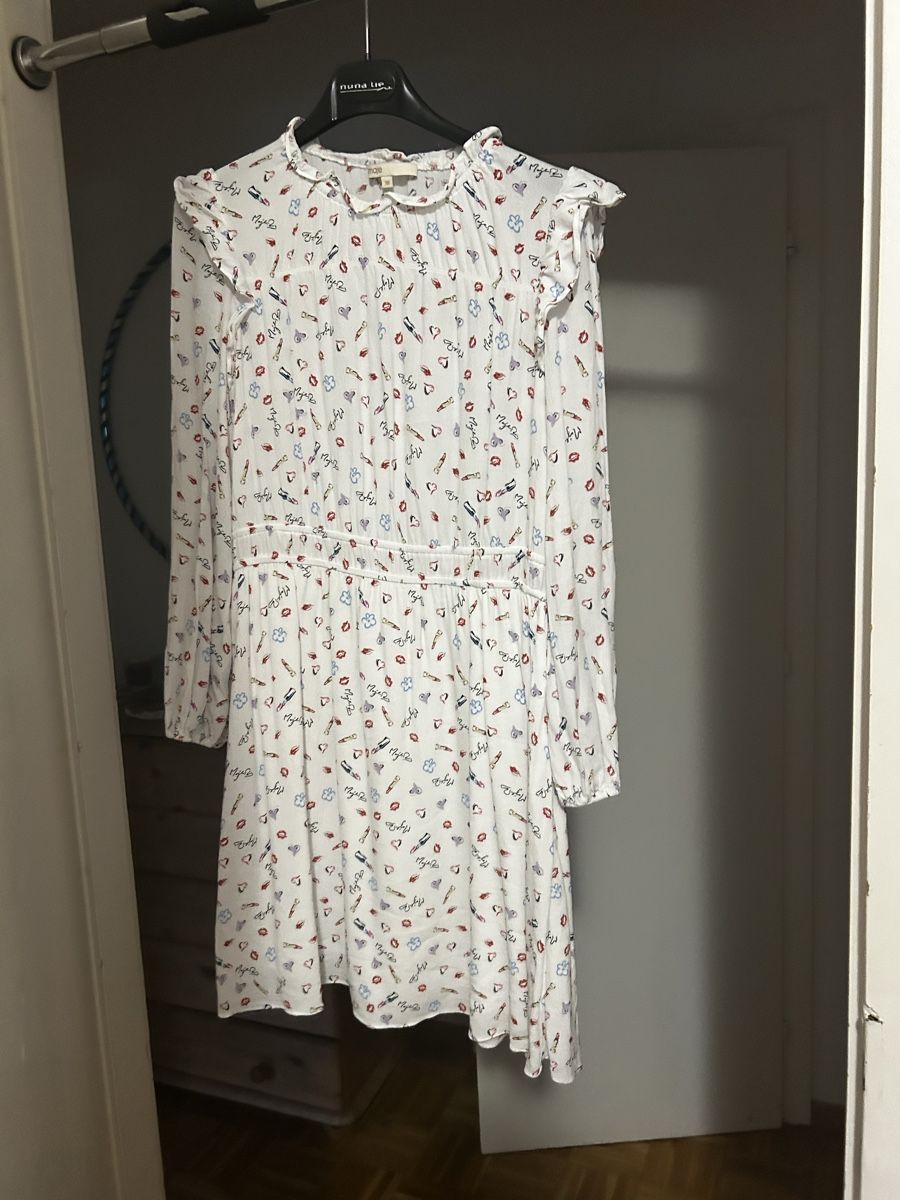 Maje Vestiti: Maje White Printed Dress, size 38, Chic! – Usato da Châtelaine venduto da jejazmaj 1
