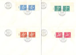 rare Combo FDC's Postgeschichtliche Motive und Baudenkmäler