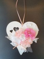 Geschenk Herz Deko Shabby Chic Spitze Muttertag Geburtstag