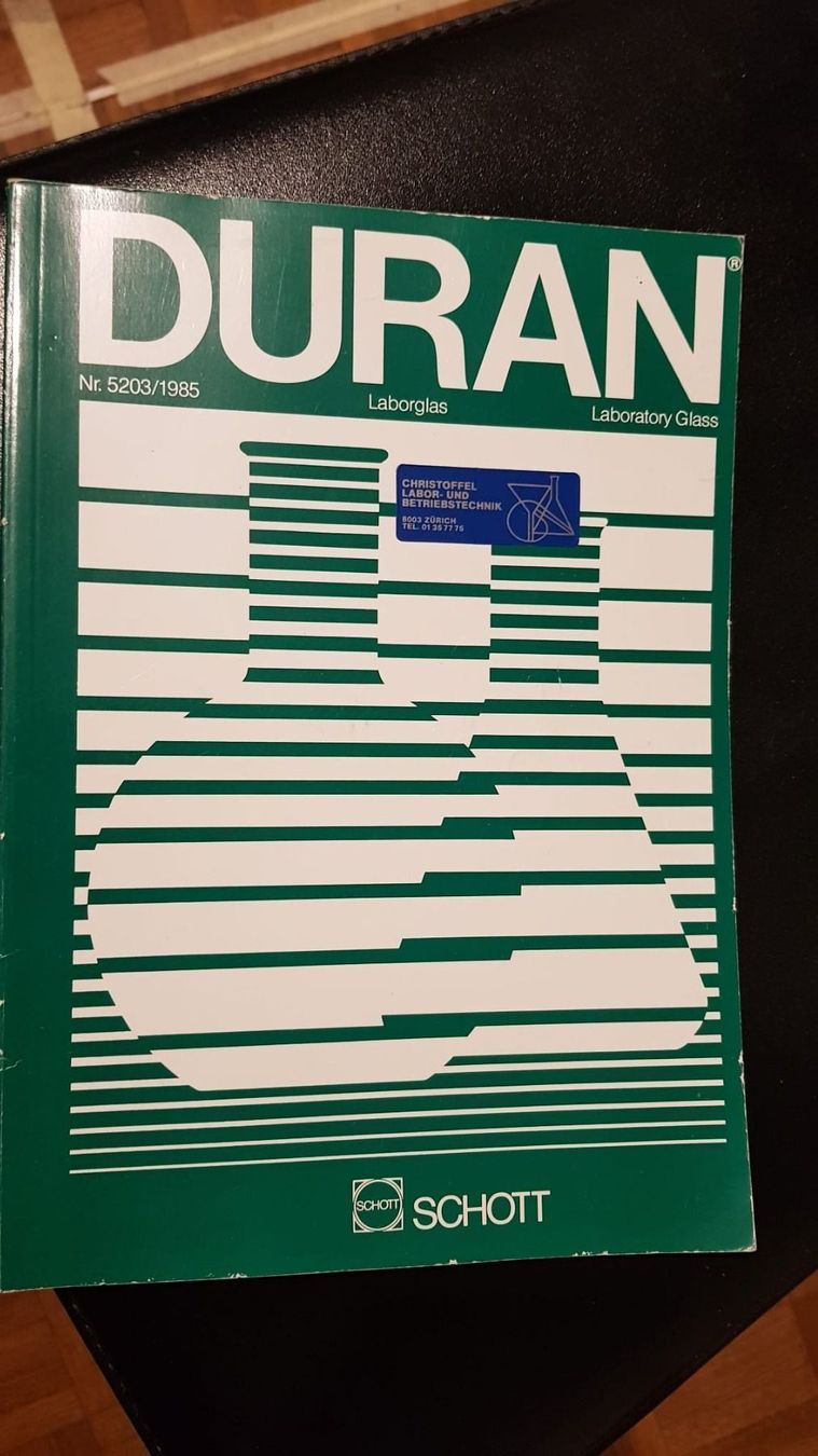 Bücher: Duran Laborglas Laboratory Katalog Schot GRATIS – Gebraucht aus Spiegel b. Bern von Gudi8
