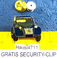 2CV CITROEN AUTO PIN GLASIERT MIT SECURITY-CLIP