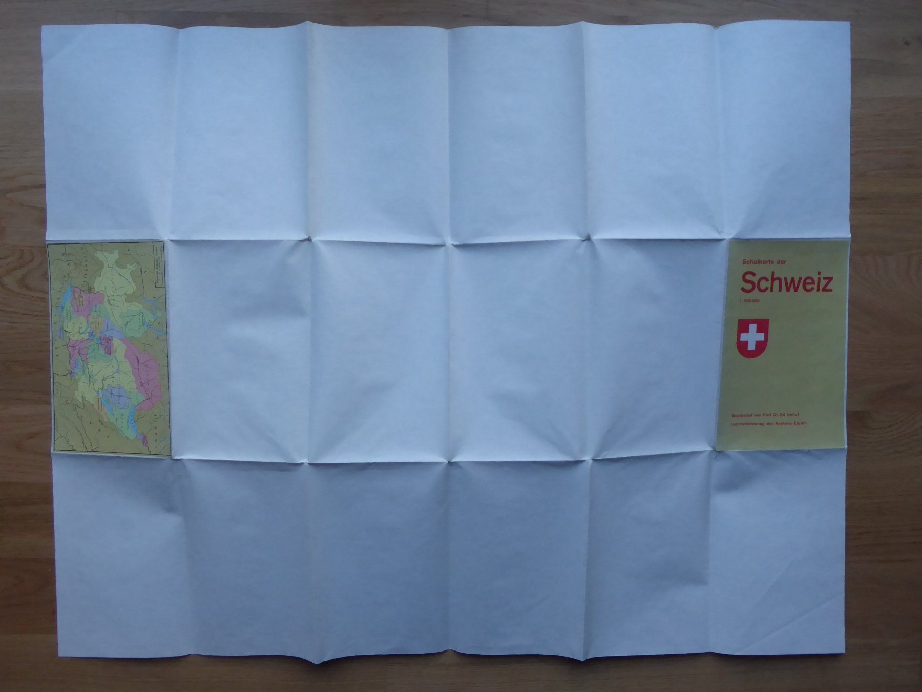 Landkarten & Atlanten: Schulkarte der Schweiz, Imhof, 1965 – Gebraucht aus Turbenthal von Panau 5