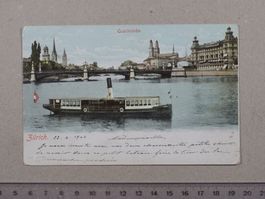 Zürich, 1904, Schiff, Quaibrücke