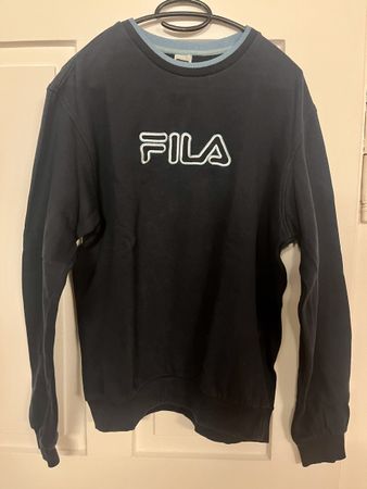 FILA Pullover dunkelblau retro S