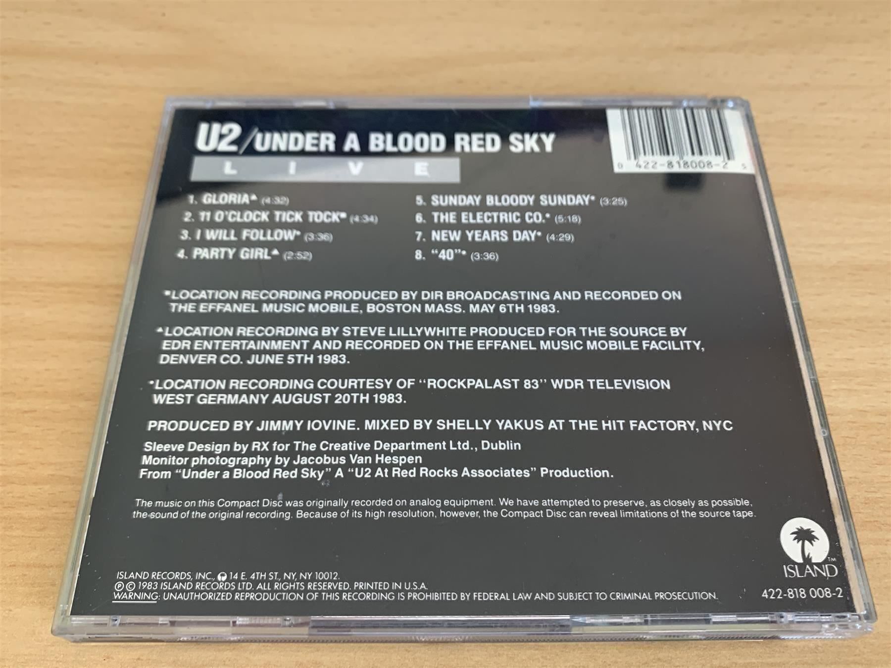 CDs: U2 – Live "Under A Blood Red Sky" – Gebraucht aus Rikon im Tösstal von Alpenmutz 1