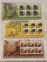 Timbres Suisses Protection Animale Chat, Hérisson, Cochon - 