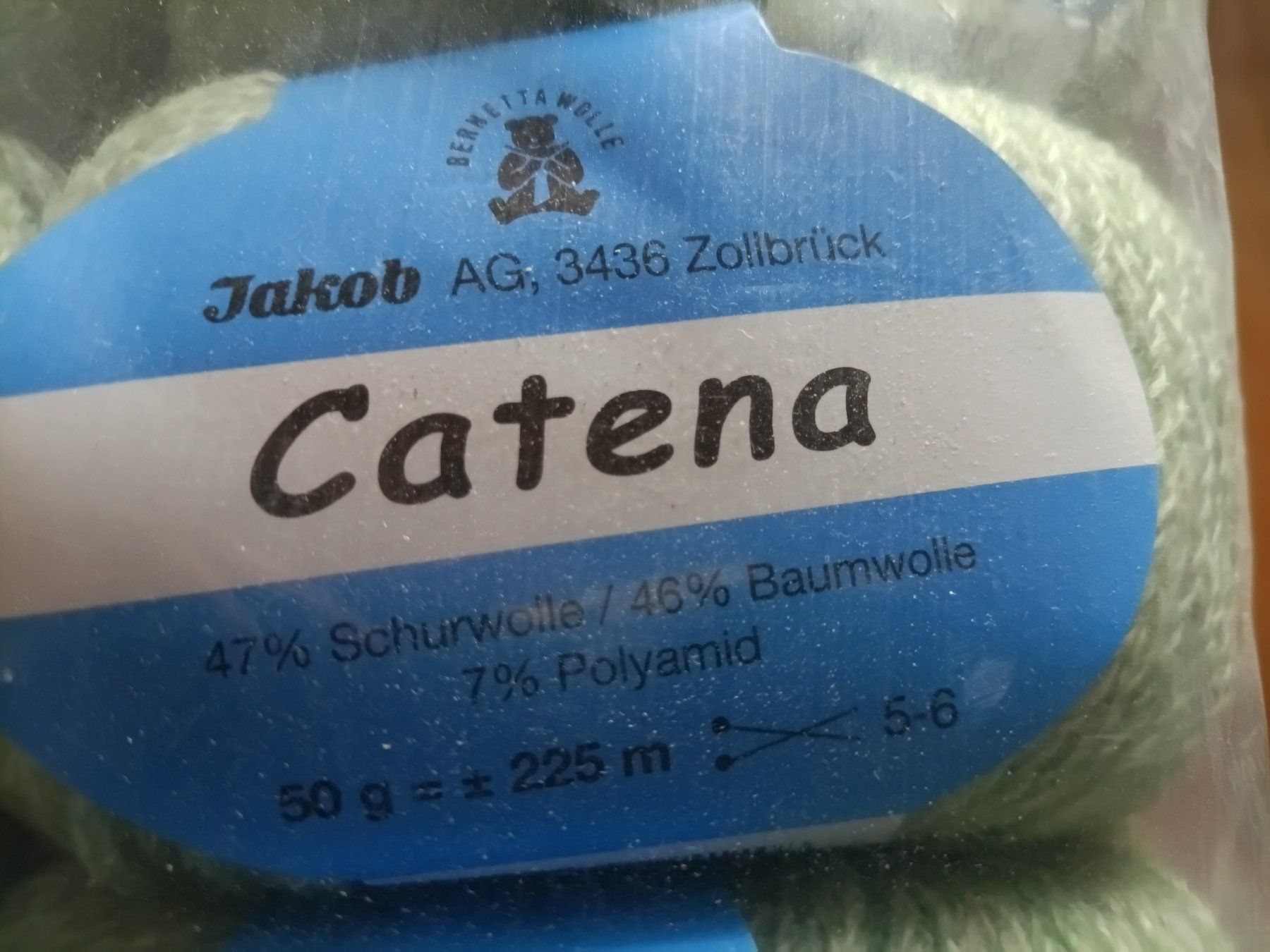Wolle: 20 Knäuel "Catena" Hans Jakob AG – Neu und originalverpackt aus Abtwil SG von Tonisberg