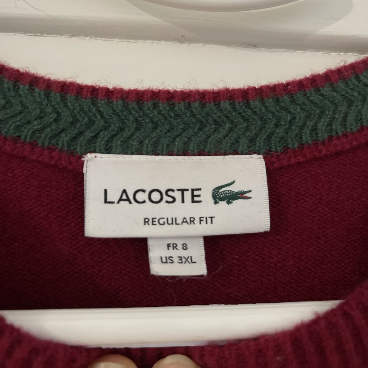 Lacoste Maglioni & Felpe: Lacoste Wollpullover, dunkel rot  – Nuovo (secondo la descrizione) da Bern venduto da dek_7bjd 4