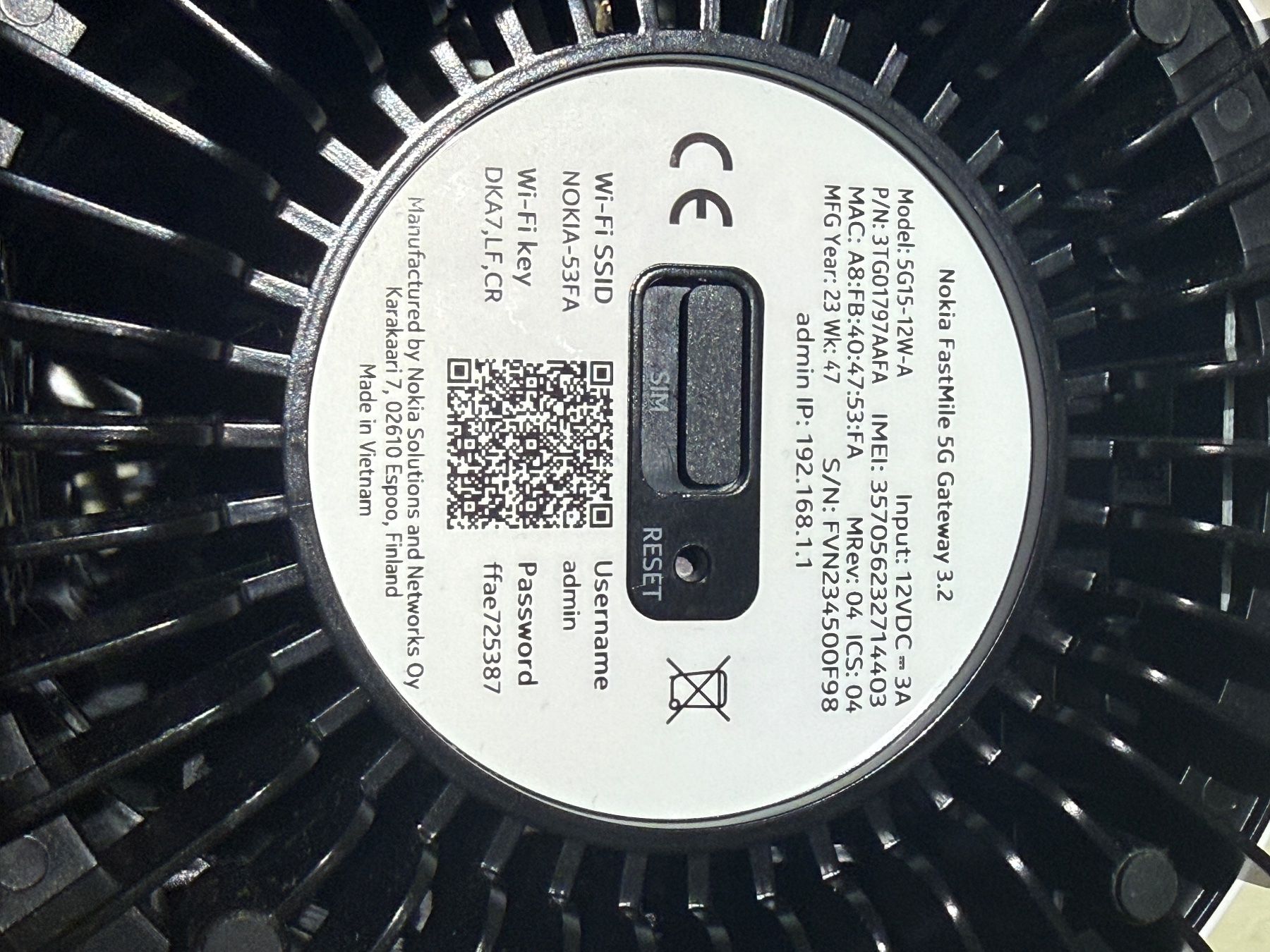 Nokia Modem & Router: Nokia FastMile 5G Gateway 3.2 – Usato da Hunzenschwil venduto da MichaelBanger0 2