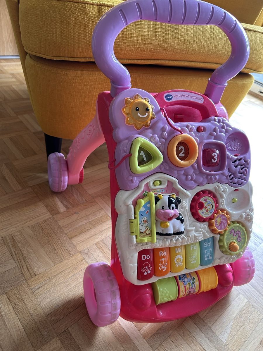 Vtech Giocattoli: Super trotteur parlant VTech, rose. Dès 6 mois – Usato da Carouge GE venduto da Emilynette 1