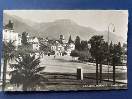 Locarno-Muralto Vintage Postkarte, 1946 Lungo Lago