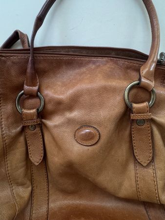Vintage Ceancarel Ledertasche Cognac – echtes Leder – Retro