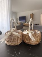 2 Blumenkörbchen mit Band für Hochzeit, Blumenmädchen