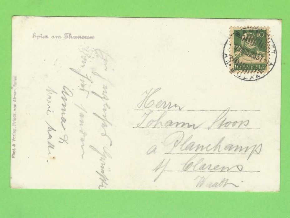 Cartoline postali: Spiez am Thunersee – Usato da Zürich venduto da t24_de 1