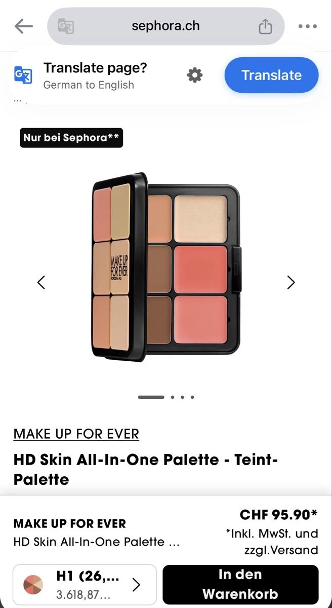 Make Up For Ever Make-up: Makeup Forever HD face palette All in One – Usato da Männedorf venduto da fge_tt7h 6