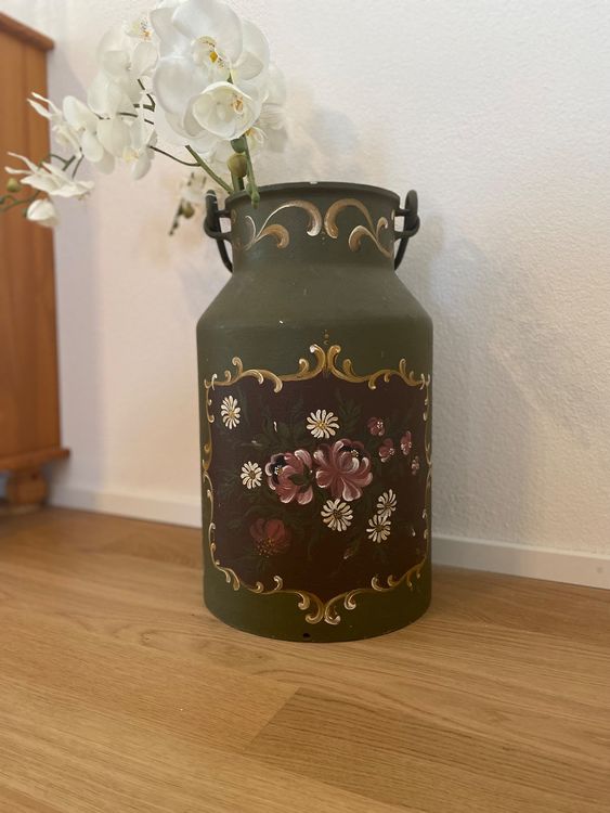 alte-milchkanne-handbemalt-shabby-chic-landhausstil-gebraucht-in