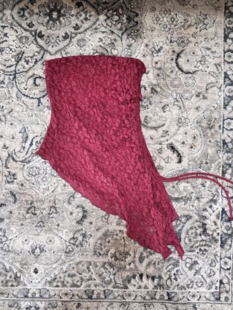 Bershka Lace Asymmetrical tube top