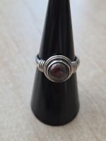 800er Silber Ring mit dunkler Süsswasser Perle Gr.17/57