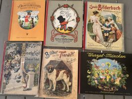 6 antike Kinderbücher 