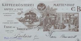 Antike Rechnung Briefkopf Lithographie Mattenhof Bern