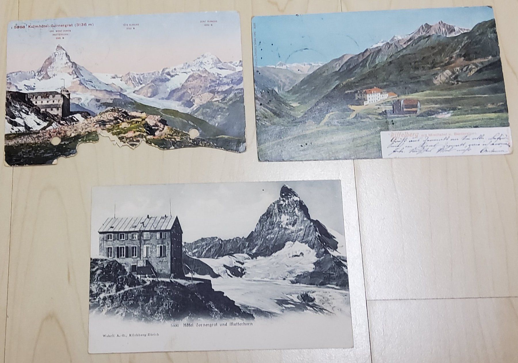 Cartes postales: 3 Postkarten: 1905, 1909, 1910 – D'occasion à Naters par 3904Naters 1