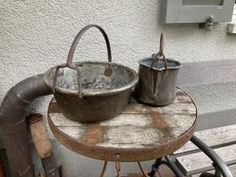 Alte Eimer, Kupfer, 2 Stk. - Deko für den Garten!