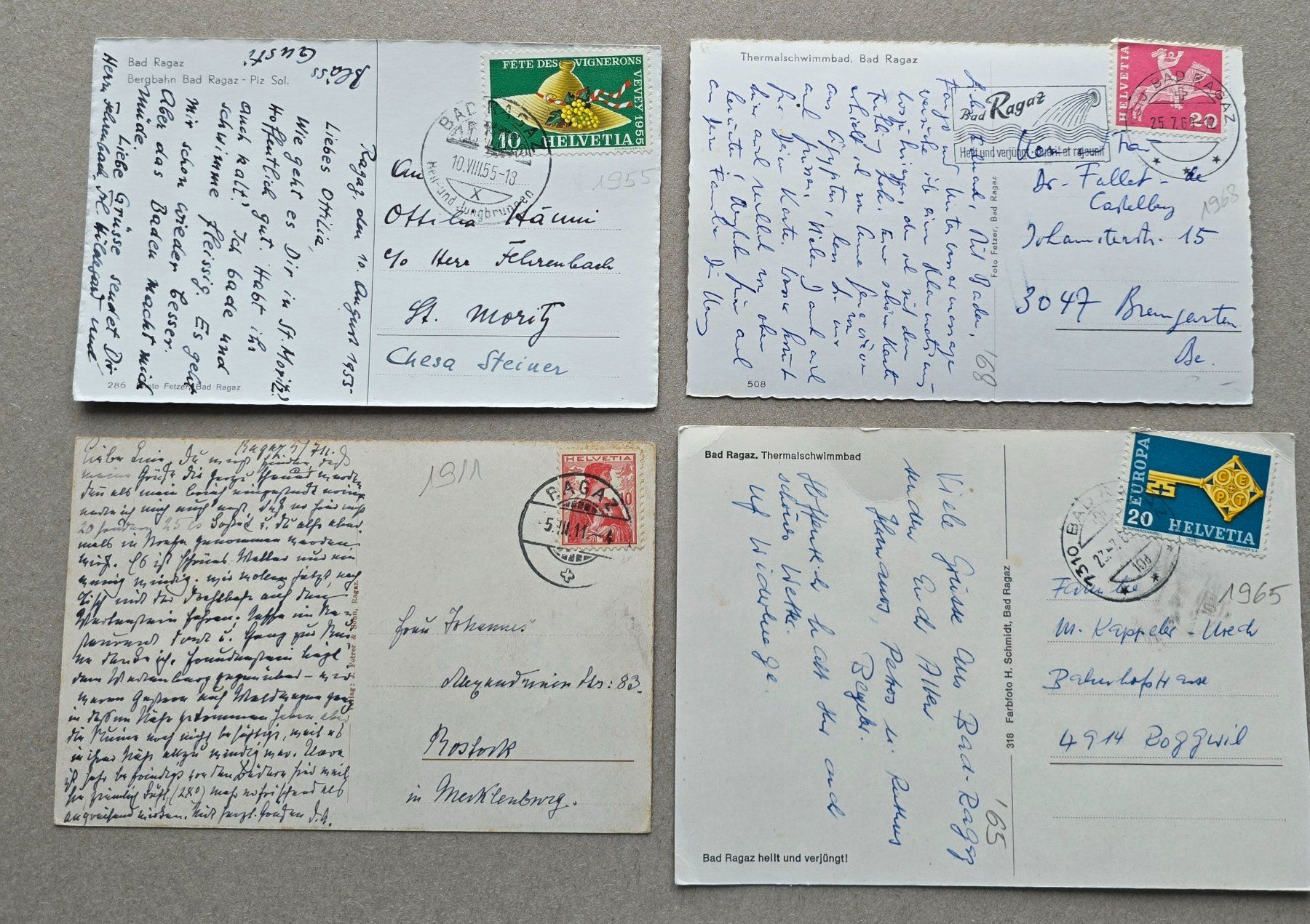Cartoline postali: Bad Ragaz AK 4 Stk. (3) – Usato da Rheinau venduto da MakalekaAloha 3