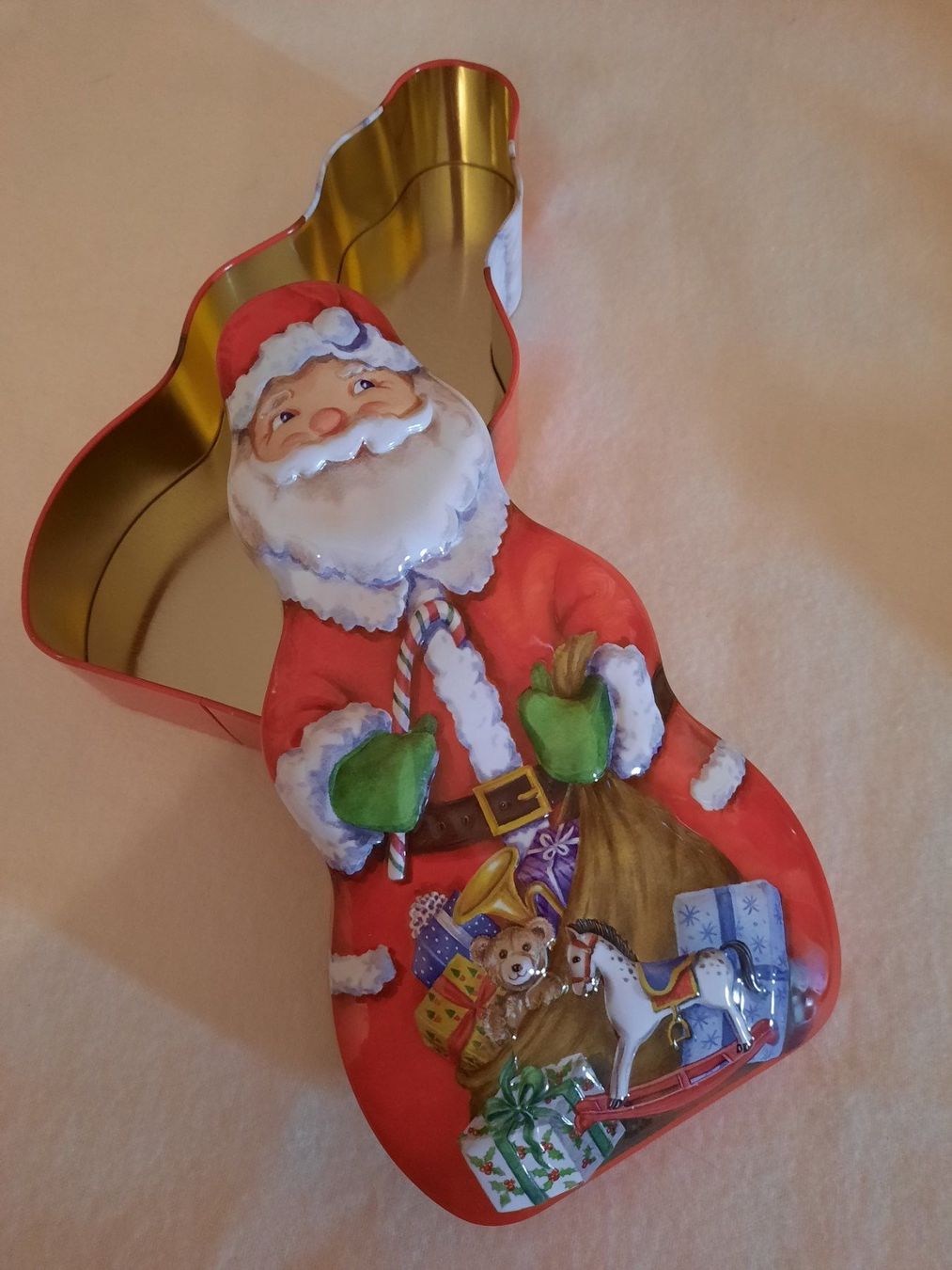 Tutte le decorazioni: Weihnachtsdose Samichlaus, Blechdose, Guetzli Dose/ 3D-Optik – Usato da Allschwil venduto da saphira012 4