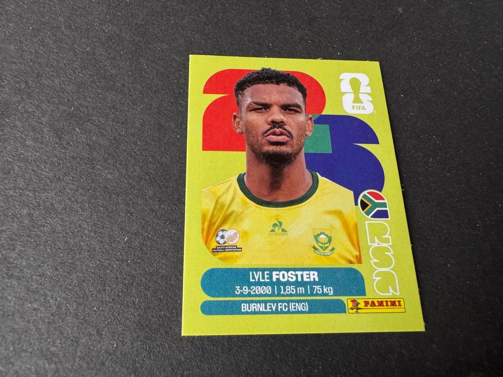 Panini FIFA World Cup 2026 Sticker: Lyle Foster RSA 17 (Neu (gemäss ...