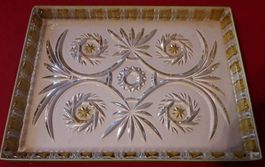 plat en cristal rectangulaire
