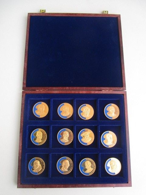 Medaglie: 12 X Euopa Staatsmänner Könige - 1998 - PP – Nuovo (secondo la descrizione) da Luzern venduto da Horoskop1