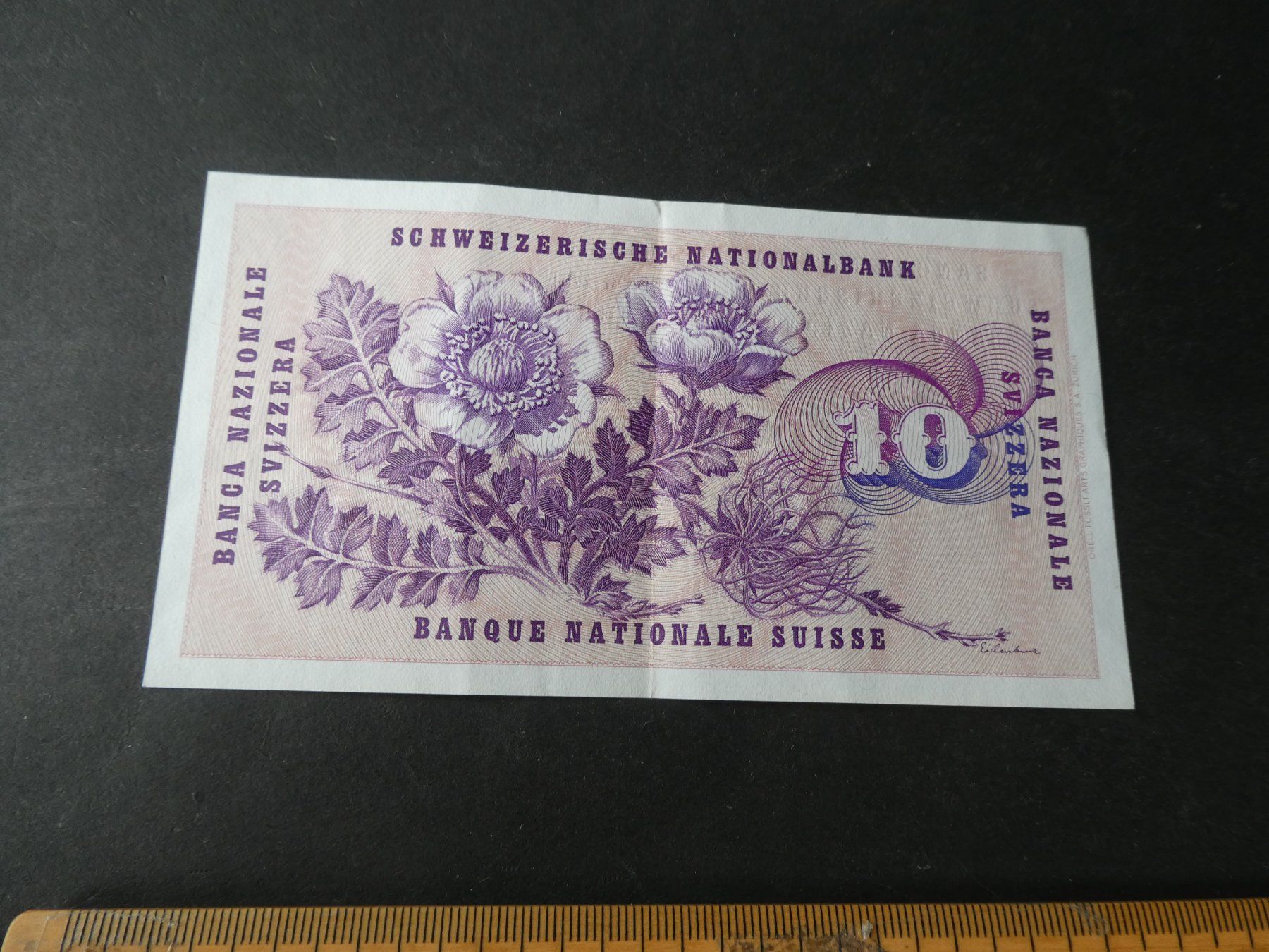 Banconote: Schweiz 1973, 10 Franken – Usato da Hinterforst venduto da Rohusri 1