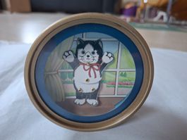Vintage Ikecho Spieluhr mit Katze Flash Dance guter Zustand