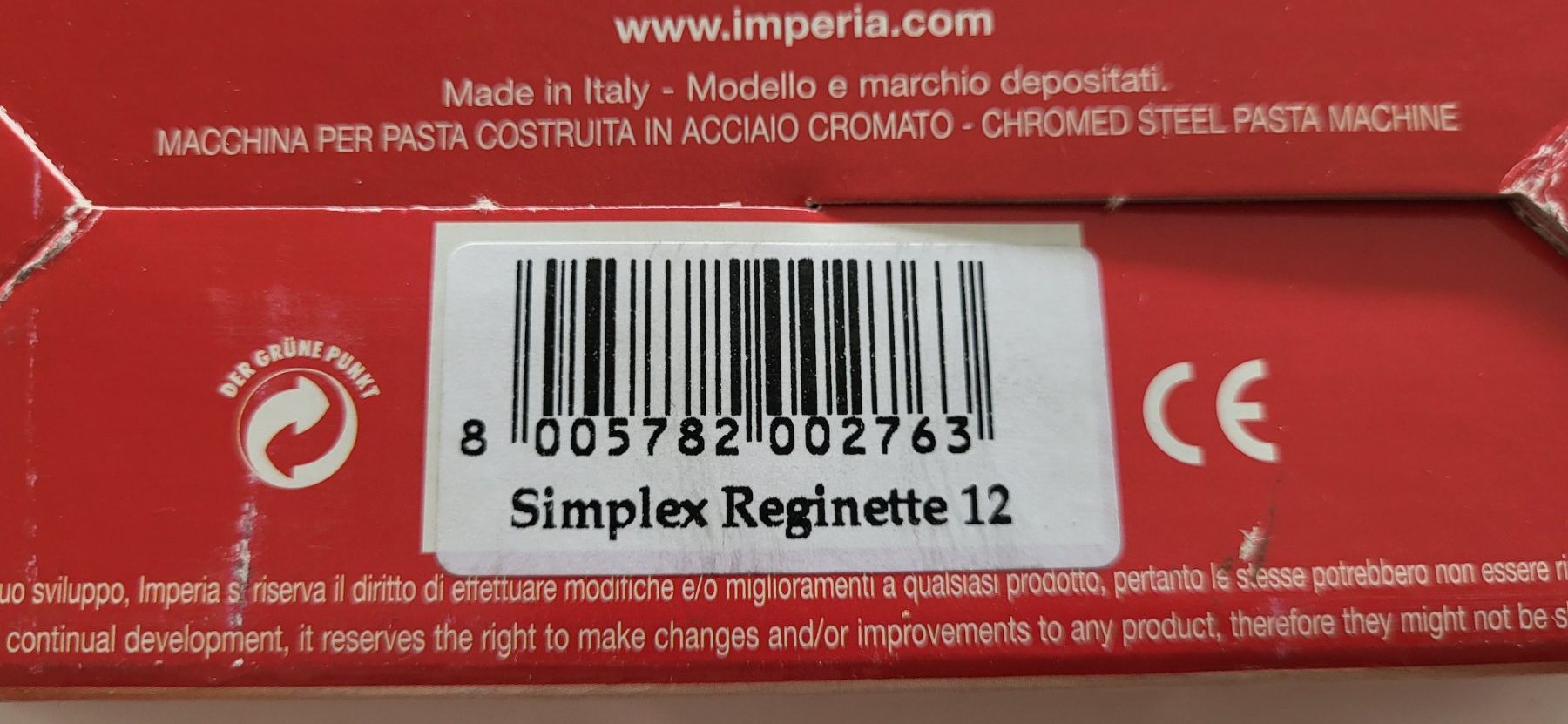 Elettrodomestici da cucina: Simplex Schneidevorrichtung Reginette 12 mm – Nuovo e nell'imballaggio originale da Figino venduto da mayam63 5