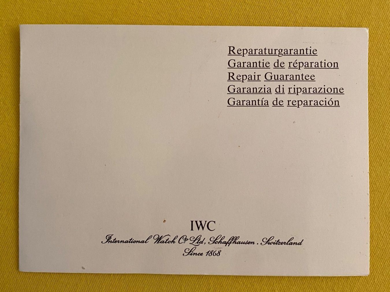 IWC Uhren: IWC Schaffhausen: div. IWC-Artikel – Neu (gemäss Beschreibung) aus Zug von R-L-X 5