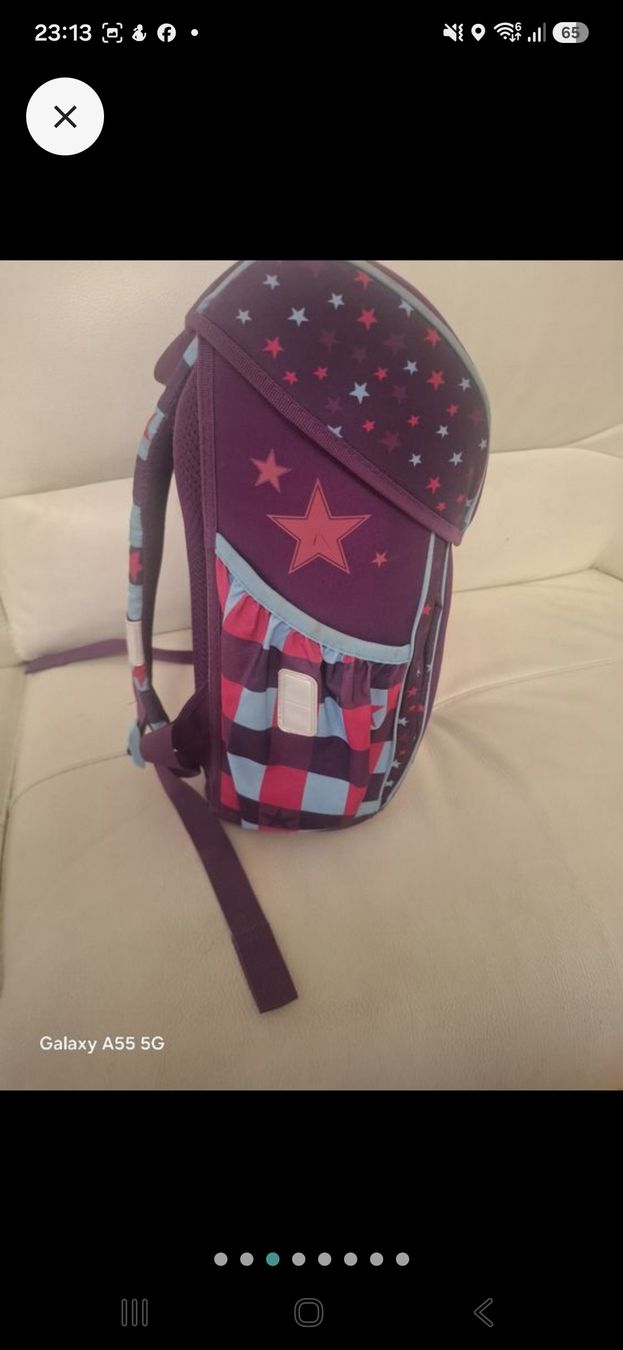Sacs à dos: Rucksack mit passendem Federmäppchen, lila, Sterne – D'occasion à Sirnach par donatogalella81 2